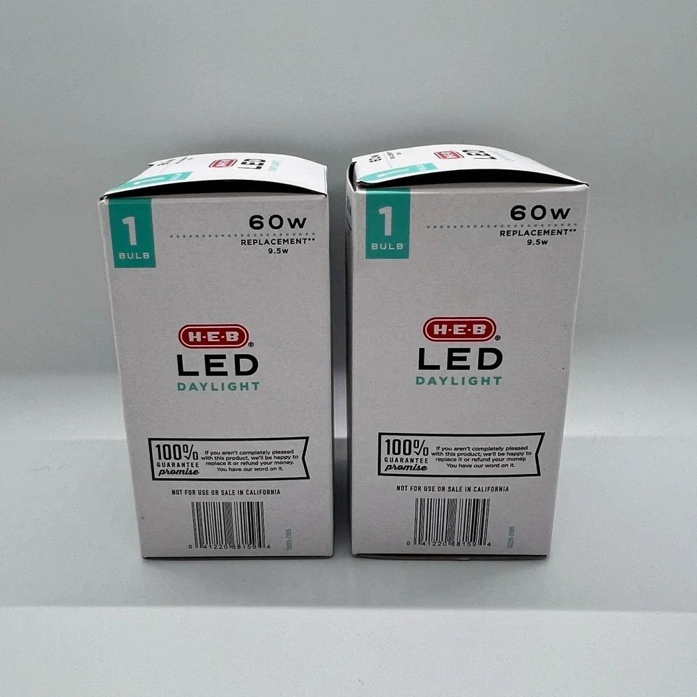 HEB  60W Daylight LED,, 810 Lumens, Dimmable Connection 2 Pack Light Bulbs 2 Pin